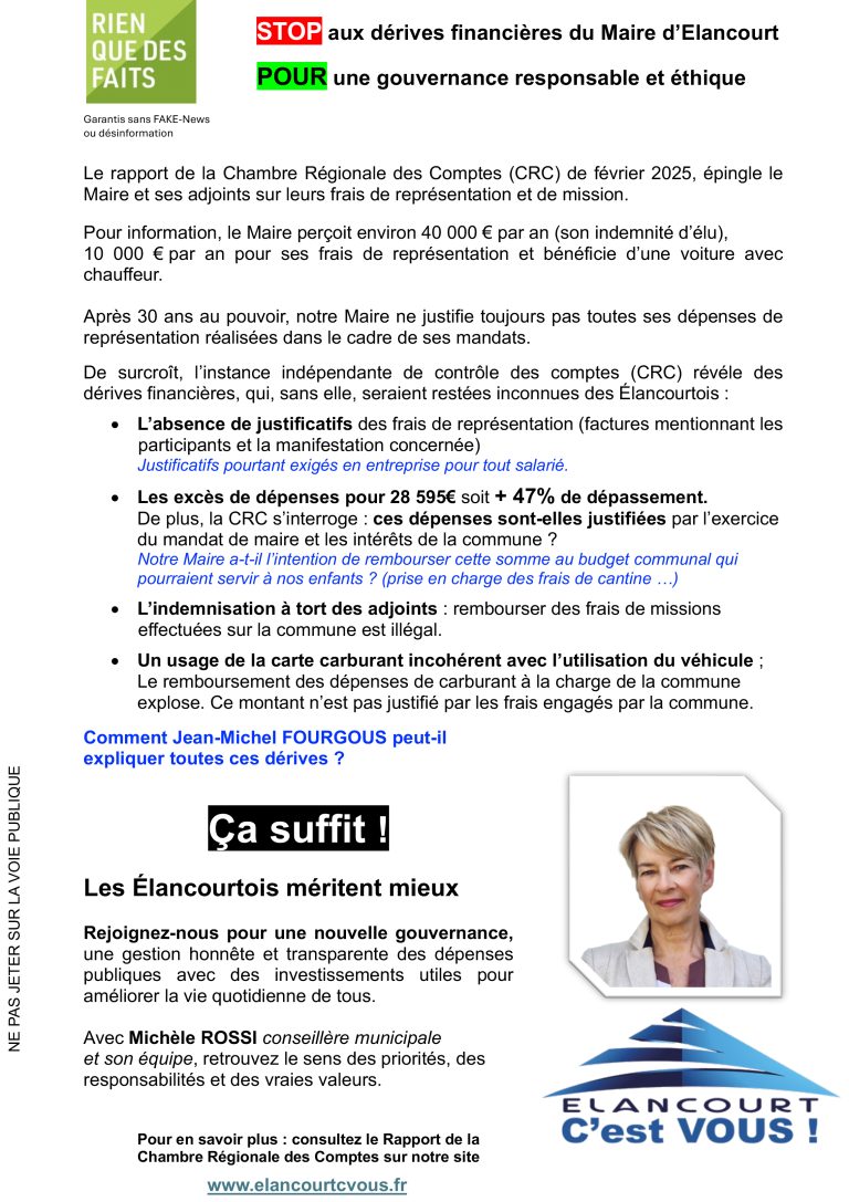 Tract Elancourt, C'est Vous !